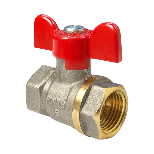 Кран шаровой латунь 11Б27фт1М Ду25 Ру40 ВР бабочка VALFEX VF.217.LB1.100 арт.1246487 