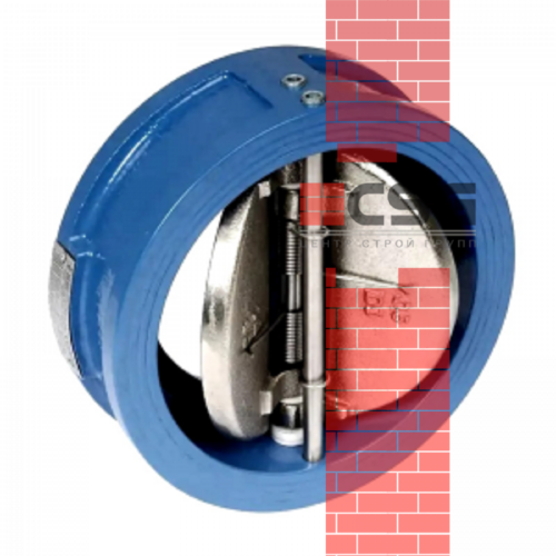 Клапан обратный чуг двухстворчатый Ду300 Ру16 межфл створки чугун, DN 300