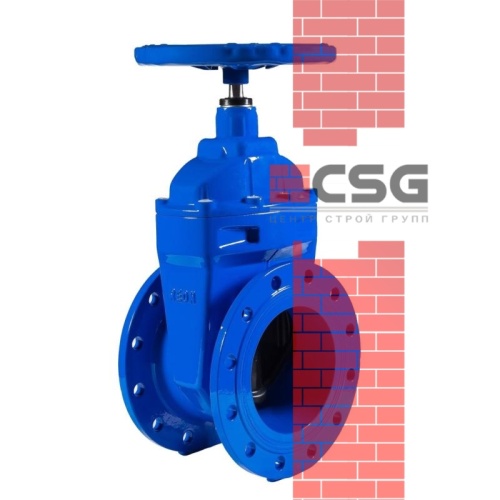 Задвижка чугунная тип МЗВ 30ч39р Ду350 Ру16  120C открытая гайка Китай, DN 350