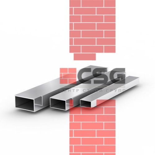 Трубы нержавеющие электросварные ЭСВ прямоугольные 40х20х1.5 зерк, длина 6 м, марка AISI 201