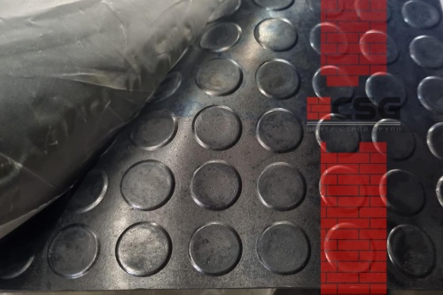 Дорожка автомобильная "пятачок" (толщ. 3 мм, шир. 1200 мм, дл. 5 м, вес 25,2 кг) Китай