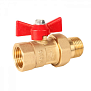Кран шаровой латунь 11Б27фт1М Ду20 Ру40 ВР рычаг VALFEX VF.214.LR1.034.N/P59 арт.1277900